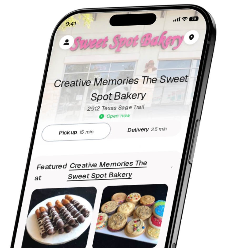 Creative Memories The Sweet Spot Bakery app preview